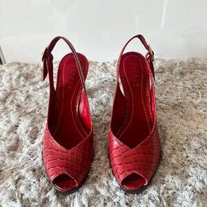 Ralph Lauren Capricia Slingback Red Heels